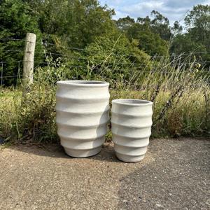 Glazed Ceramic Bosna Hi Round Pot - White